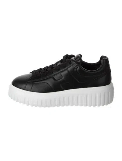 Pre-owned Hogan Leather Sneakers In Black