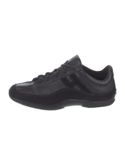 Pre-owned Hogan Leather Sneakers In Black