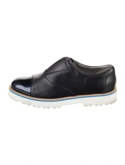 Pre-owned Hogan Leather Sneakers In Blue