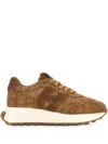 Hogan Leather Sneakers In Brown