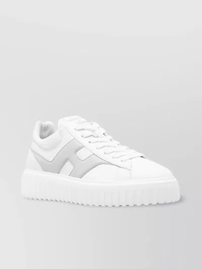 Hogan Leather Sneakers Featuring H-stripes In White