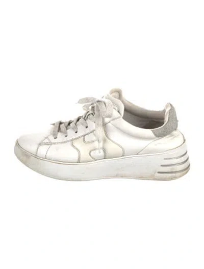 Pre-owned Hogan Leather Sneakers In Gray