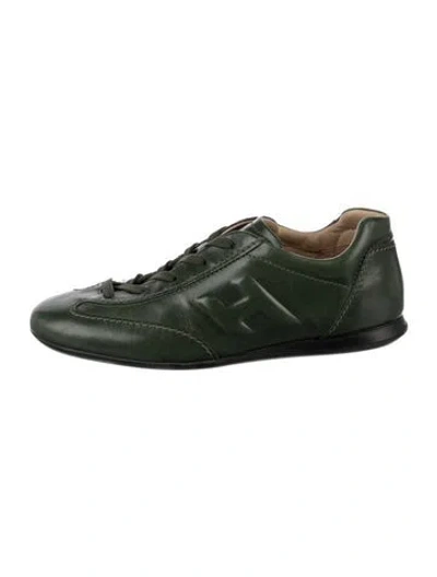 Pre-owned Hogan Leather Sneakers In Green