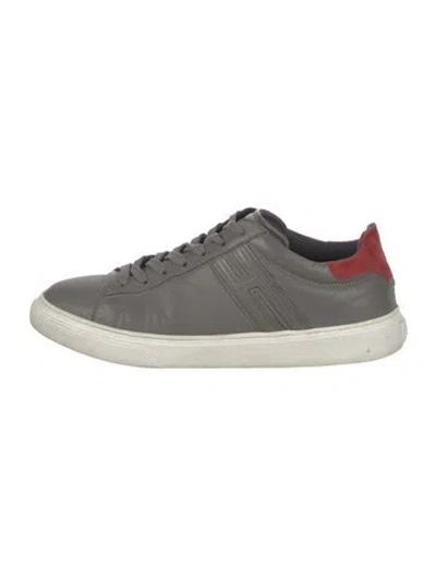 Pre-owned Hogan Leather Sneakers In Grey