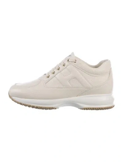 Pre-owned Hogan Leather Sneakers In Grey