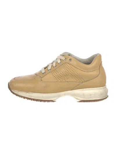 Pre-owned Hogan Leather Sneakers In Neutral