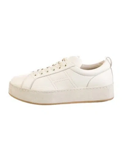 Pre-owned Hogan Leather Sneakers In Neutral