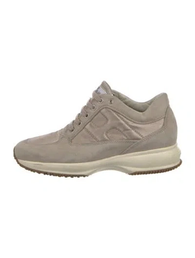 Pre-owned Hogan Leather Sneakers In Neutral