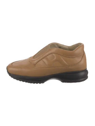 Pre-owned Hogan Leather Sneakers In Neutral