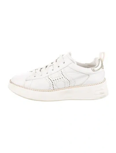 Pre-owned Hogan Leather Sneakers In Neutrals