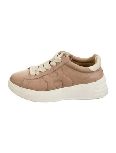 Pre-owned Hogan Leather Sneakers In Neutrals