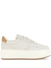 Hogan Leather Sneakers In Neutrals