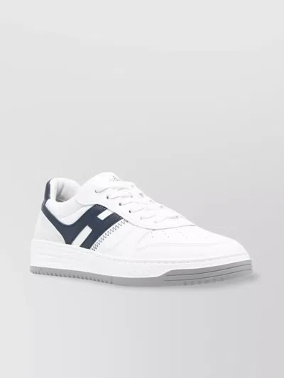 Hogan Leather Sneakers Perforated Detailing In White