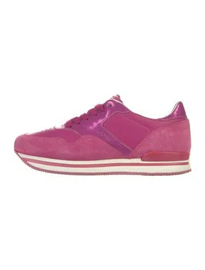 Pre-owned Hogan Leather Sneakers In Pink