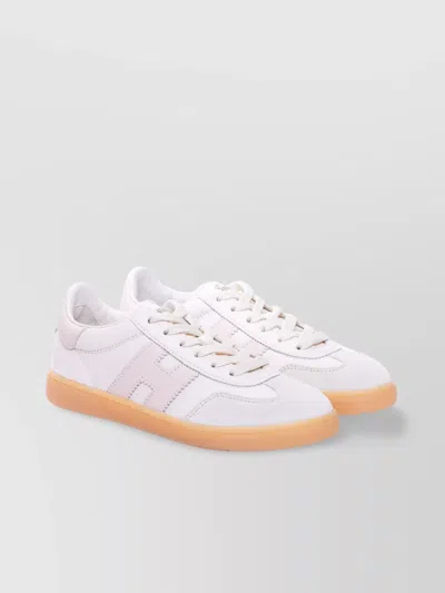 Hogan Leather Sneakers Rubber Sole In White