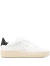 Hogan New White Leather Cassette Black Spoiler Sneakers In White