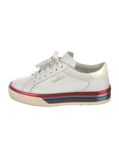 Pre-owned Hogan Leather Sneakers In White