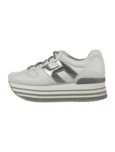 Pre-owned Hogan Leather Sneakers In White