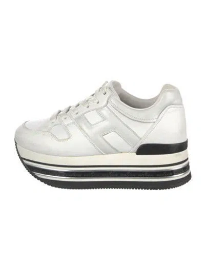 Pre-owned Hogan Leather Sneakers In White
