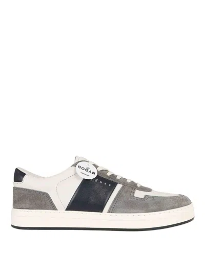 Hogan Smooth And Suede Leather H Tv Sneakers. In White