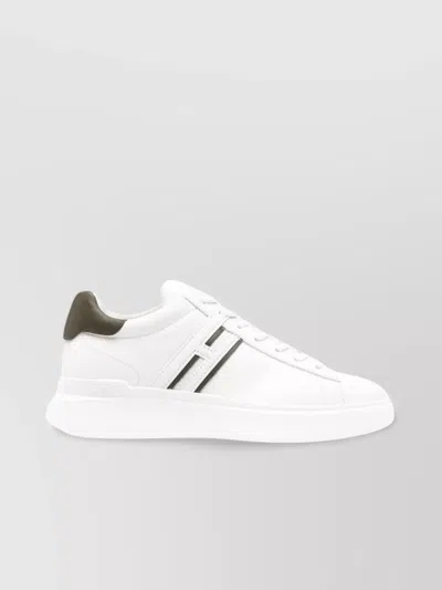 Hogan Leather Sneakers With Chunky Rubber Sole In White