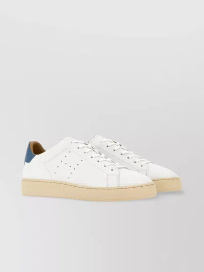Hogan Leather Sneakers With Contrast Heel Tab In White