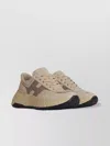 Hogan Leather Sneakers With Contrast Panel And Rubber Sole
