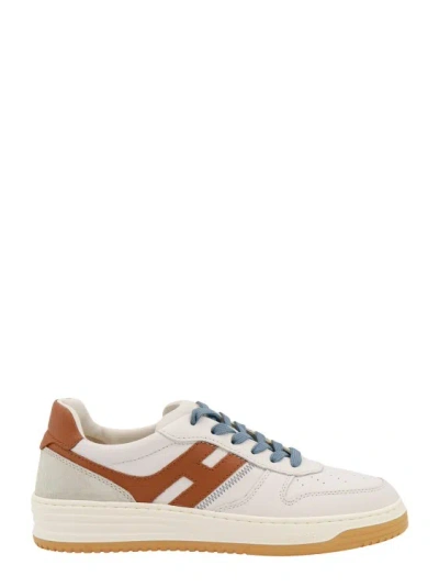 HOGAN LEATHER SNEAKERS WITH CONTRASTING MONOGRAM