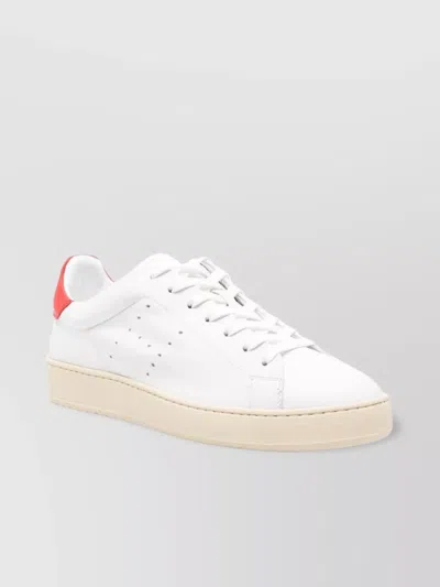 HOGAN LEATHER SNEAKERS WITH FLAT RUBBER SOLE