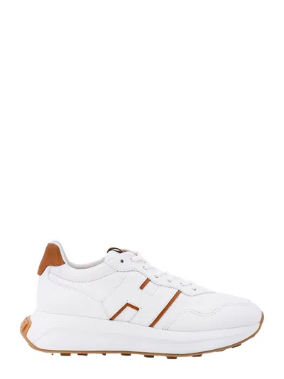 Hogan Leather Sneakers With Logo On The Side In Multi