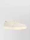 Hogan Leather Sneakers With Logoed Insert And Padded Ankle In Neutral