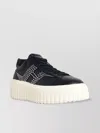 Hogan Leather Sneakers With Platform Sole And Embellished Stripes