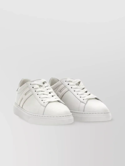 HOGAN LEATHER SNEAKERS WITH RAISED SIDE H