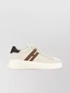 Hogan Leather Sneakers With Round Toe And Rubber Sole In White