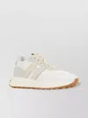 Hogan Leather Sneakers With Rubber Sole And Suede Accents In Pattern