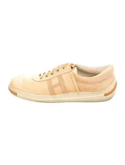 Pre-owned Hogan Leather Sneakers In Yellow