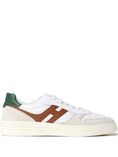 Hogan Leather Suede Sneakers In White