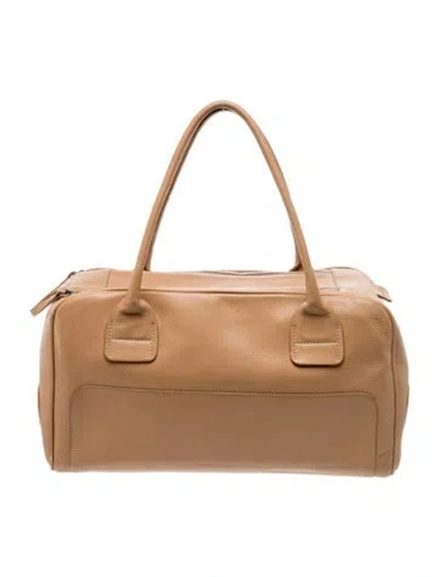 Pre-owned Hogan Leather Top Handle Bag In Brown