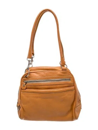 Pre-owned Hogan Leather Top Handle Bag In Neutral