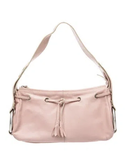 Pre-owned Hogan Leather Top Handle Bag In Pink