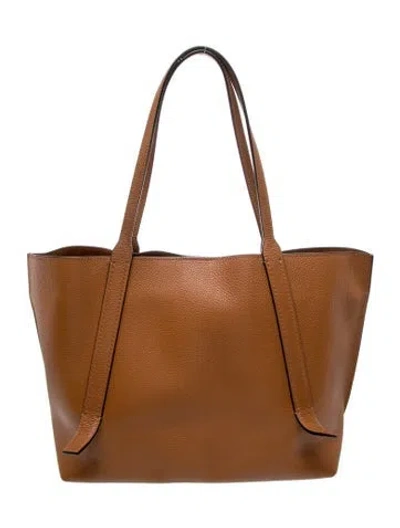 Pre-owned Hogan Leather Tote In Brown