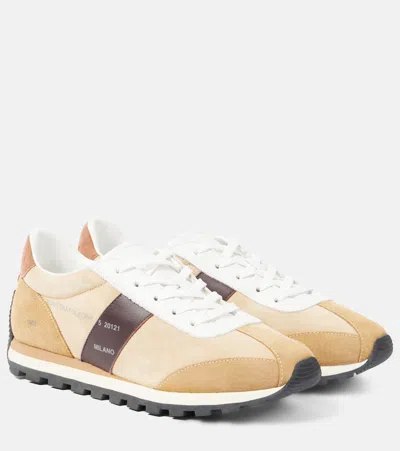 Hogan Sneakers Aus Veloursleder Mit Leder In Braun