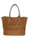 Hogan Light Brown Suede Tote Bag In Brown