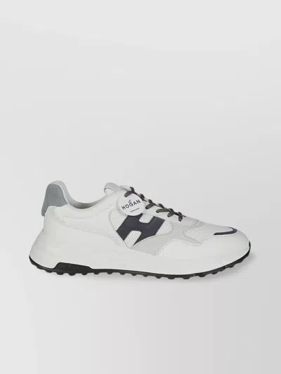Hogan Light Mesh Suede Rubber Sole In White