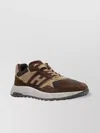 Hogan Lightweight Mesh And Suede Sneakers In Brown