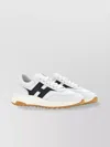 Hogan Lightweight Sneaker With Contrast Panel And Rubber Sole In Metallic