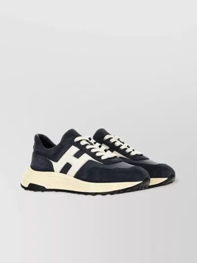 Hogan Lightweight Suede And Nappa Leather Sneakers In Pink