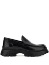 Hogan Round-toe Loafers In Black