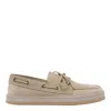 Hogan H683 Boat Loafer In Calf Leather In Beige