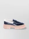 Hogan Loafers Chunky Sole Round Toe In Pink